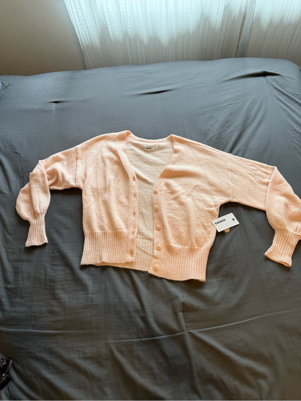 Sonoma Pink Button-Up Women's Cardigan